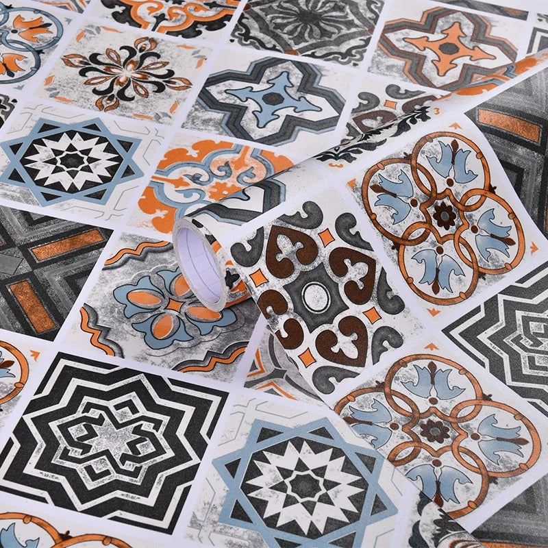 40cm Thicken Floor Sticker PVC Self-adhesive Waterproof Ceramic Tile Wall Sticker For Home Decor
