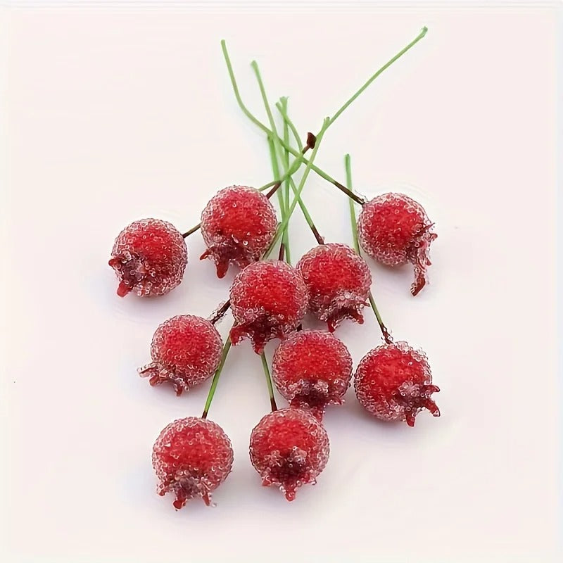 12pcs Artificial Pomegranate Berries flower For Home Decor