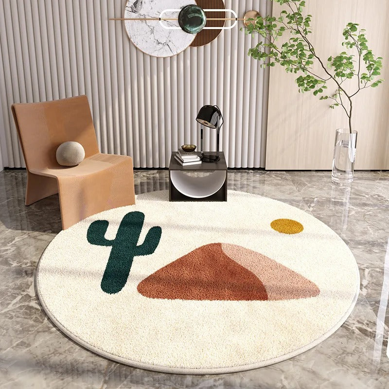 Light Luxury Lounge Round Rug