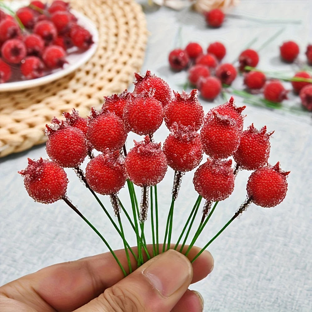 12pcs Artificial Pomegranate Berries flower For Home Decor