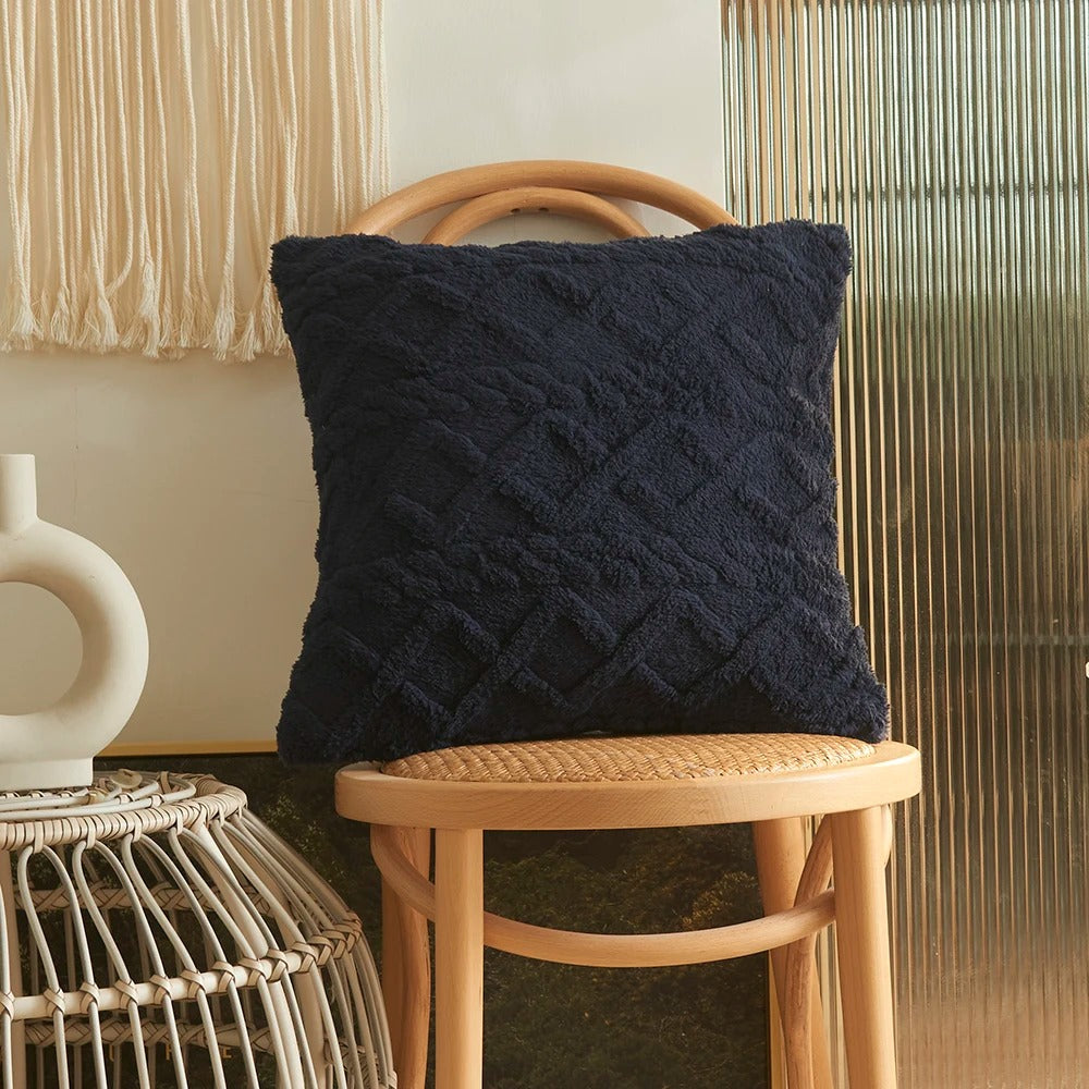 Fluffy Soft Mact Twist Knitting Pillow Cover For Home Decor